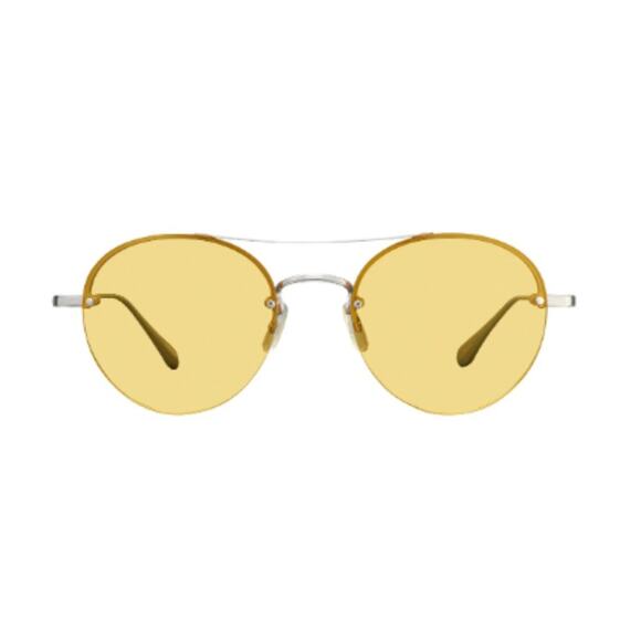 Garrett Leight Beaumont Brushed Silver-Champagne Sunglasses NWT Beach Bussin - Picture 1 of 10
